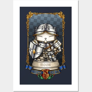 Medieval Chess Cat Rook (Tower) Posters and Art